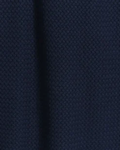 River Island slim fit textured knit polo Navy New