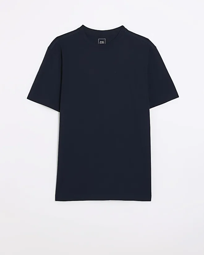 River Island slim fit t-shirt Navy New