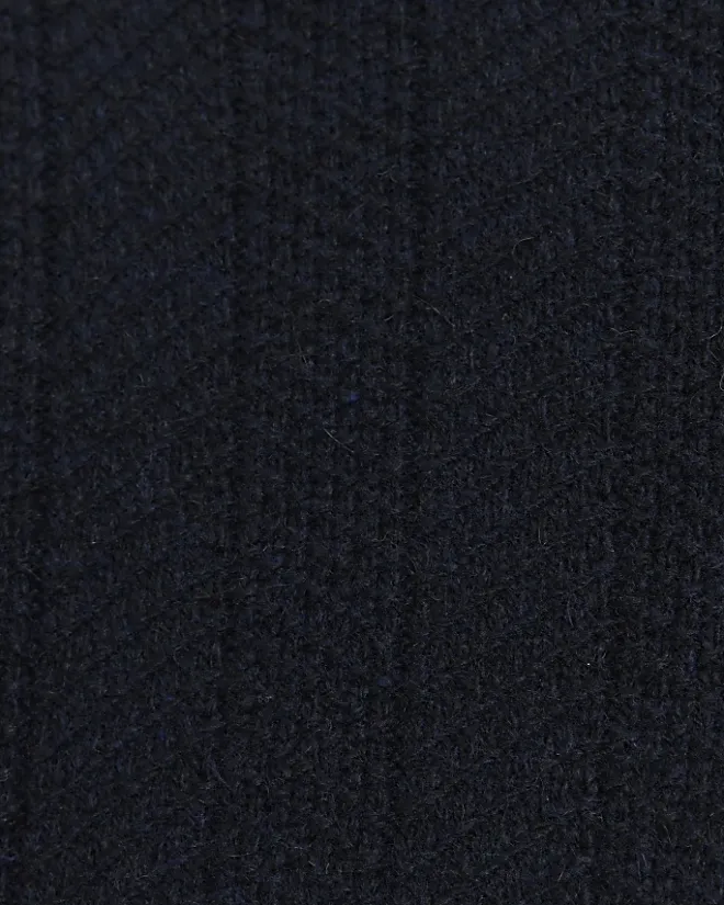 River Island slim fit wool blend crew jumper Navy Clearance