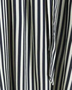 River Island Navy stripe belted midi shirt dress Blue Outlet