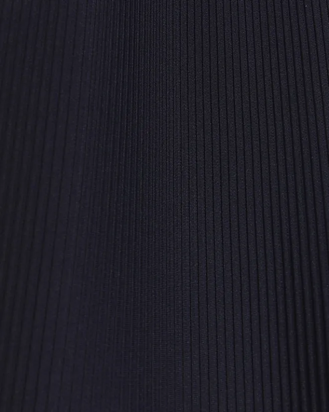 River Island tapered fit plisse smart trousers Navy Clearance