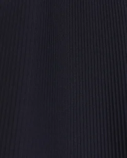 River Island tapered fit plisse smart trousers Navy Clearance