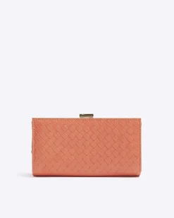 River Island Orange embossed weave purse Red Outlet