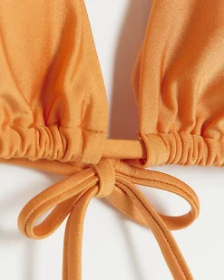 River Island knot triangle bikini top Orange Best