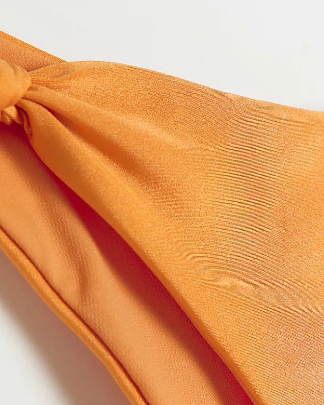 River Island low rise knot bikini bottoms Orange Best