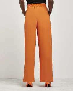 River Island wide leg trousers Orange Clearance