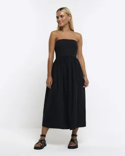 River Island Petite bandeau prom midi dress Black Discount