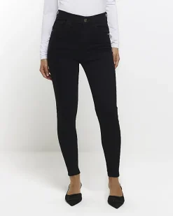 River Island Petite bum sculpt skinny jeans Black Best