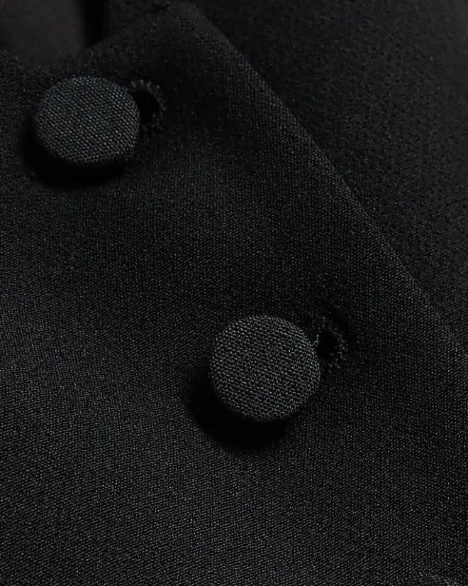 River Island Petite button front waistcoat Black Best