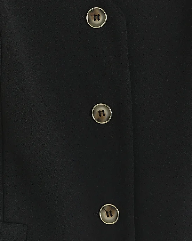 River Island Petite button up waistcoat Black Sale