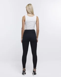 River Island Petite High Waisted Skinny Jeans Black Outlet