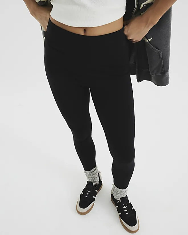 River Island Petite high waisted leggings Black Discount