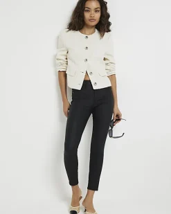 River Island Petite Molly coated skinny jeans Black Best