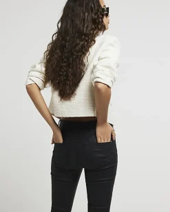 River Island Petite Molly coated skinny jeans Black Best