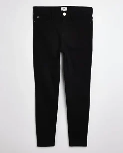 River Island Petite Molly mid rise skinny jeans Black New