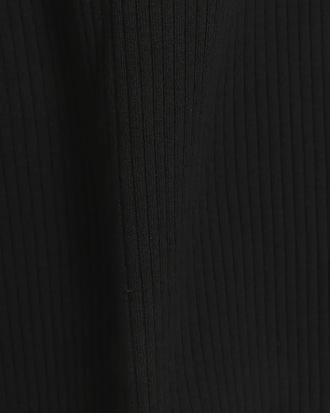 River Island Petite rib high neck tank top Black Outlet