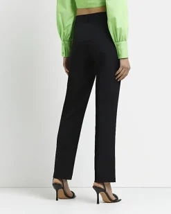 River Island Petite Split Side Trousers Black Discount