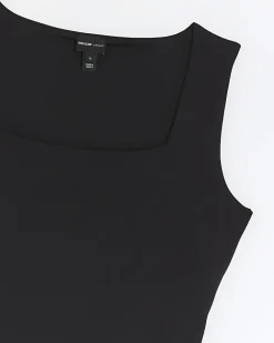 River Island Petite square neck bodysuit Black Sale