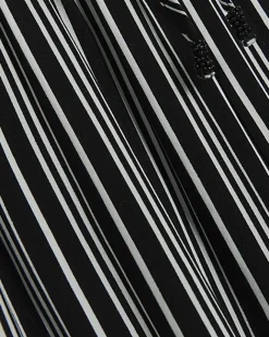 River Island Petite stripe wide leg trousers Black Sale