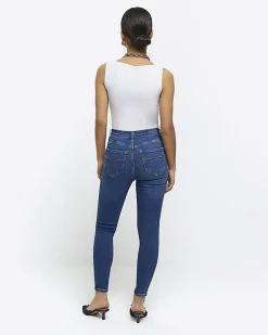River Island Petite bum sculpt skinny jeans Blue Best