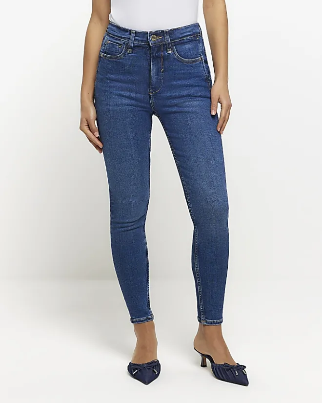 River Island Petite bum sculpt skinny jeans Blue Best