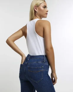 River Island Petite high waist skinny jeans Blue Best