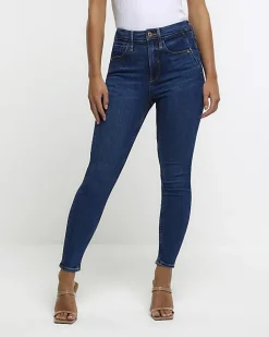 River Island Petite high waist skinny jeans Blue Best