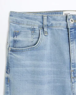 River Island Petite high waisted bum sculpt jeans Blue Fashion