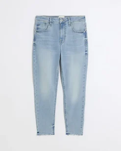 River Island Petite high waisted bum sculpt jeans Blue Fashion