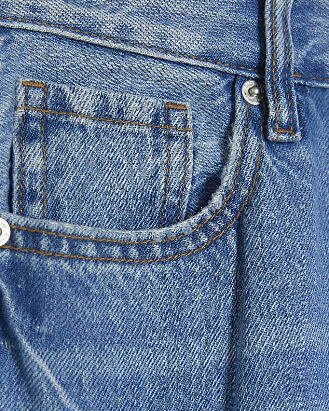 River Island Petite high waisted straight leg jeans Blue New