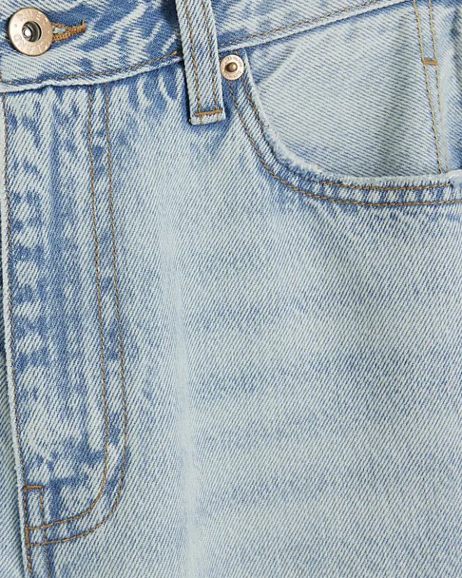 River Island Petite high waisted straight jeans Blue Sale
