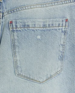 River Island Petite patch stove straight jeans Blue Hot