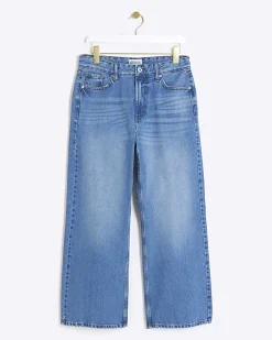 River Island Petite relaxed straight jeans Blue Best