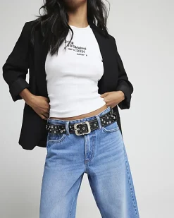 River Island Petite relaxed straight jeans Blue Best
