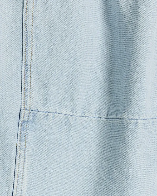 River Island Petite seamed denim maxi skirt Blue New