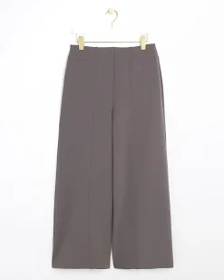 River Island Petite stitched wide leg trousers Grey New