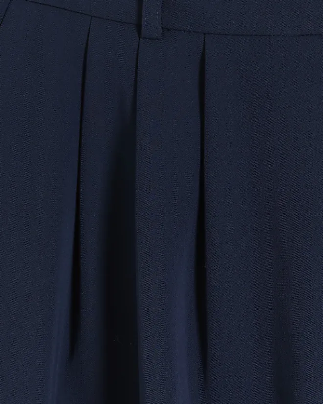 River Island Petite navy side stripe wide leg trousers Blue Sale