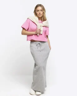River Island Petite boxy t-shirt Pink Fashion