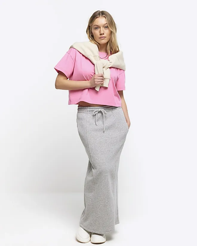 River Island Petite boxy t-shirt Pink Fashion