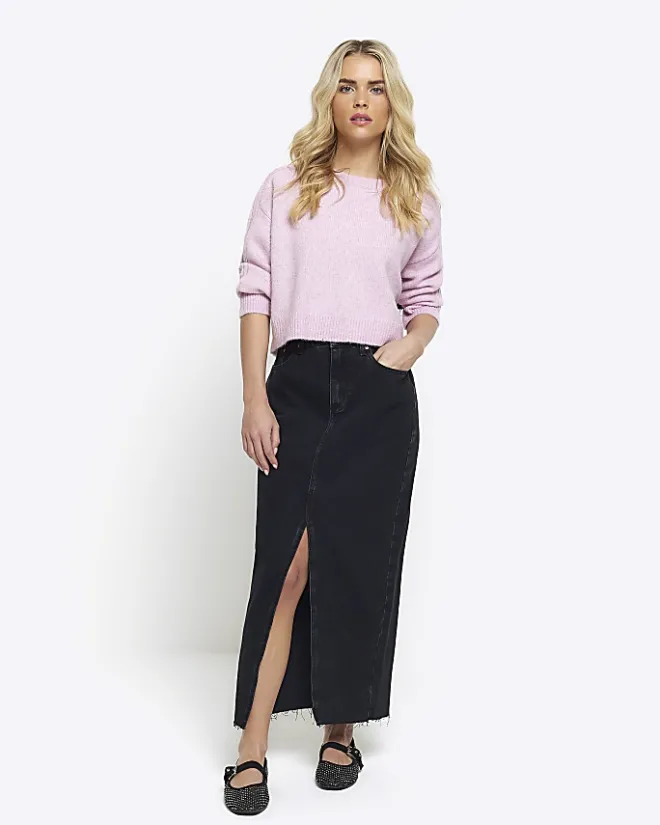 River Island Petite crop jumper Pink New