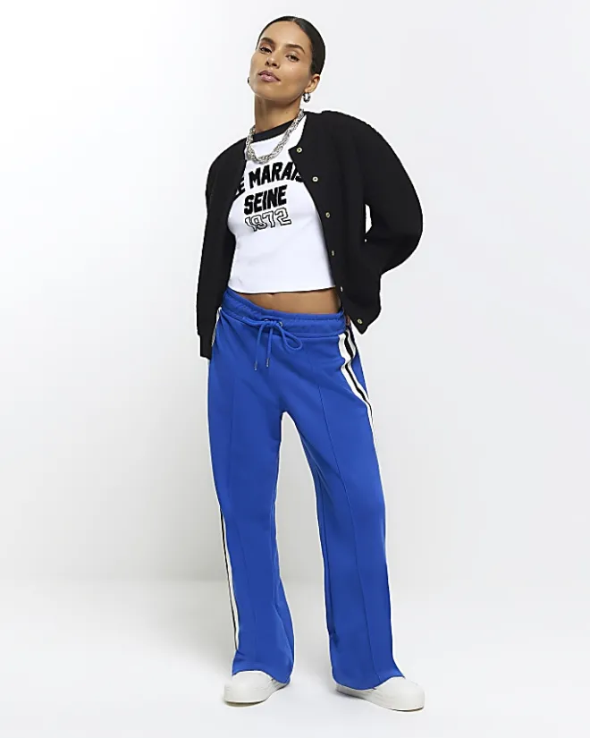 River Island Petite graphic crop t-shirt White Online