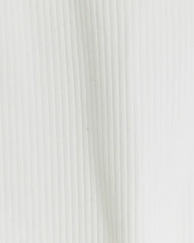 River Island Petite rib high neck tank top White New
