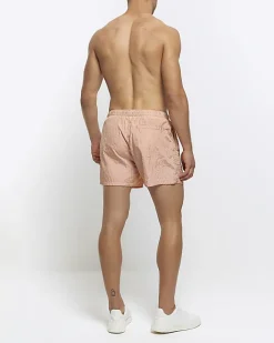 River Island elasticated swim shorts Pink Online