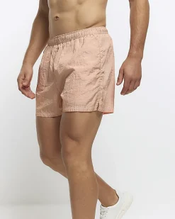 River Island elasticated swim shorts Pink Online