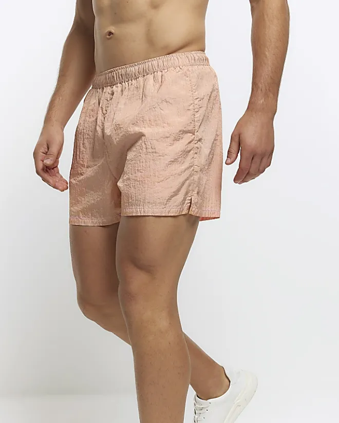 River Island elasticated swim shorts Pink Online