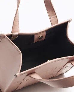 River Island embossed cross body tote bag Pink Sale