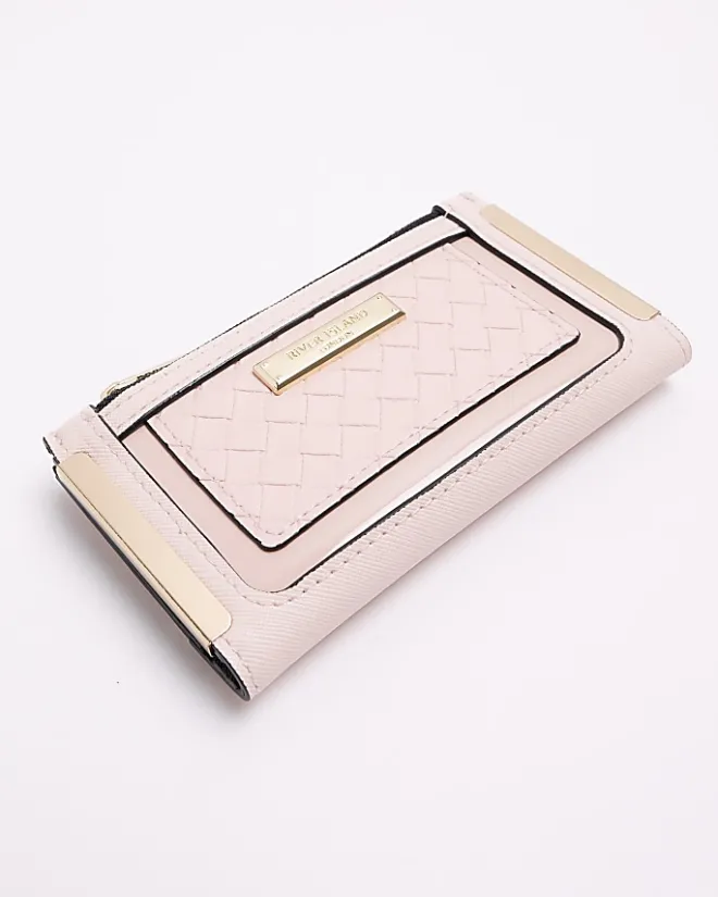 River Island embossed weave purse Pink Best