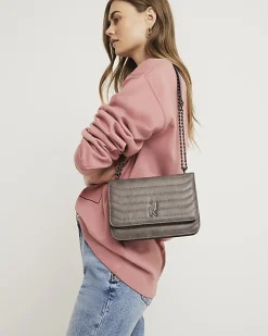 River Island floral graphic sweatshirt Pink Outlet
