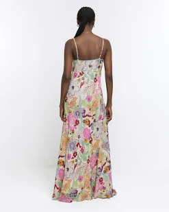 River Island floral slip maxi dress Pink Fashion