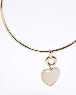 River Island heart torque necklace Pink Best